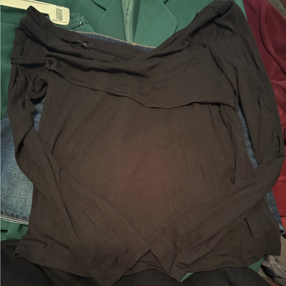 Banana Republic Black Long Sleeve Top